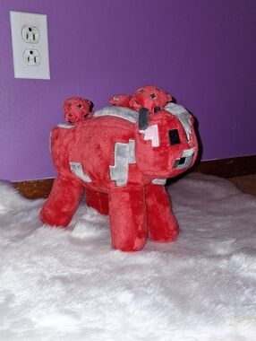 Minecraft Red Mooshroom Plush Stuffed Animal - Official Plush Toy